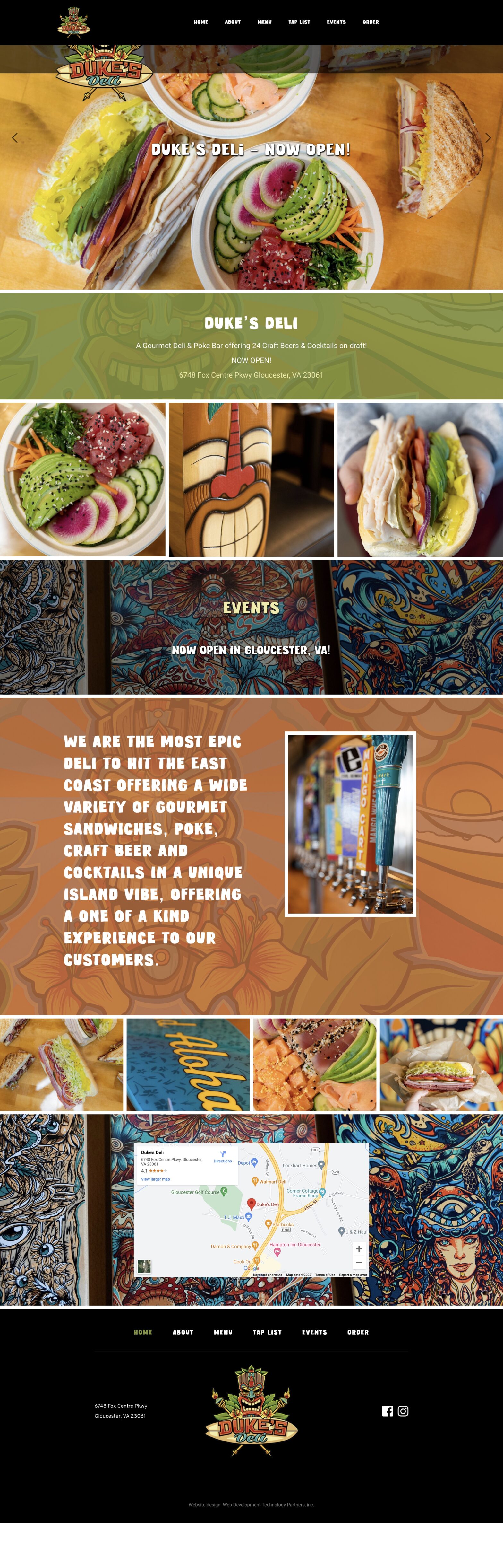 Duke's Deli - Web Development Technology Partners, inc.