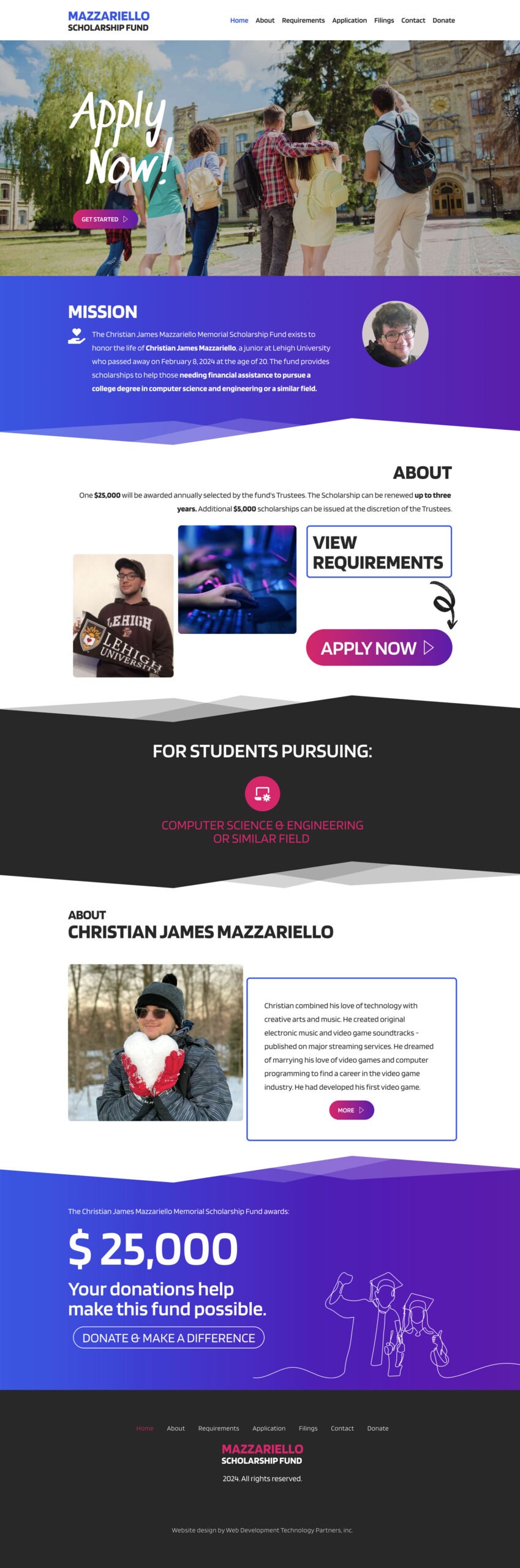 The Christian James Mazzariello Memorial Scholarship Fund